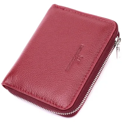 Гаманець ST Leather Шкіряний Бордовий (19491)