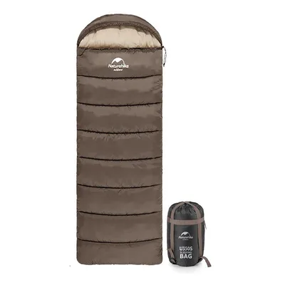 Спальний мішок Naturehike з капюшоном U350S NH20MSD07 (-3°C) лівий, коричневий (6927595764312-L)