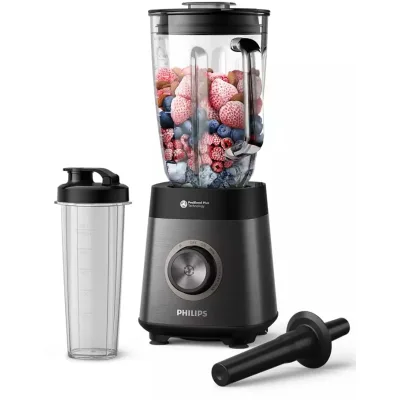 Блендер Philips стаціонарний Series 5000, 1200Вт, чаша-2000мл, скло, склянка в ко (HR3041/00)
