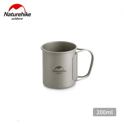 Чашка туристична Naturehike NH20CJ005 титанова з ручкою 200 мл (6927595745762)