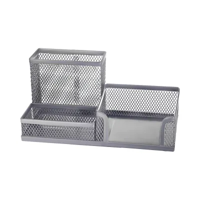Підставка для дрібниць Buromax 200 x 100 x 100 мм, металева, срібна (BM.6247-24)