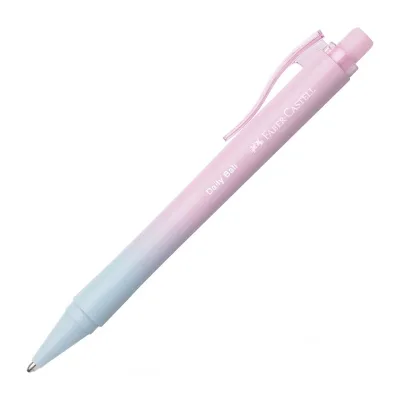Ручка кулькова Faber-Castell Daily Ball XB Bluching Sky, корпус рожево-блакитний, стрижень синій (1,0 мм) (33093)