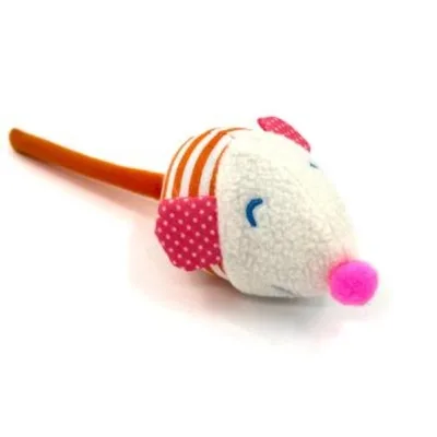 Іграшка для котів Hippie Pet Мишка середня помаранчева 9 см (HIPCT2304059O)