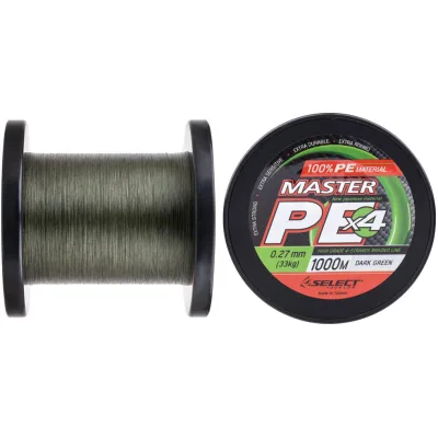 Шнур Select Master PE 1000m Dark Green 0.27mm 33kg (1870.15.93)