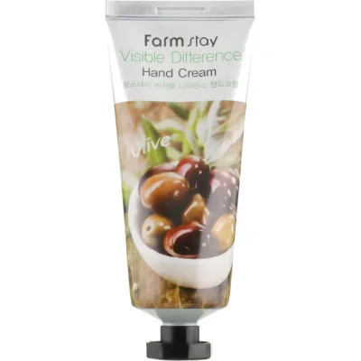 Крем для рук FarmStay Visible Difference Hand Cream Olive З екстрактом оливи 100 г (8809338560062)