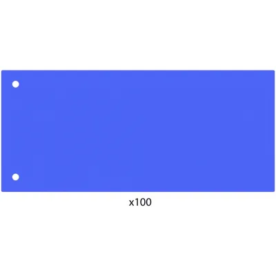 Роздільник сторінок Economix 240х105 мм , пластик, синій, 100 шт (E30811-02)