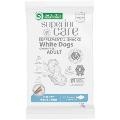 Ласощі для собак Nature's Protection Superior Care White Dogs Healthy Hips & Joints 110 г (KIKNPSC47200)
