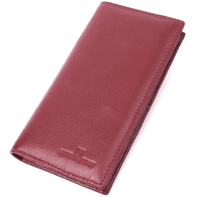 Гаманець ST Leather З натуральної шкіри Бордовий (22541)