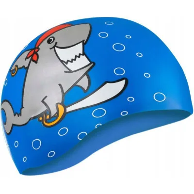 Шапка для плавання Aqua Speed Kiddie 142-Shark 1783 синій Діт OSFM (5908217617835)