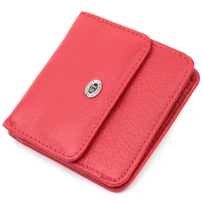 Гаманець ST Leather З натуральної шкіри Червоний (22689)