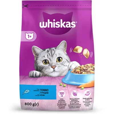 Сухий корм для кішок Whiskas з тунцем 800 г (5900951305269/5900951356087)
