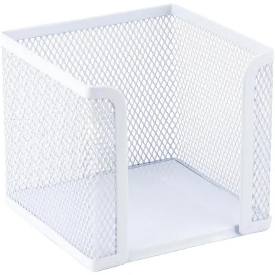 Підставка-куб для листів і паперів Axent 100x100x100mm, mesh, white (2112-21-A)