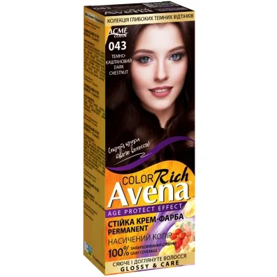 Фарба для волосся Acme Color Avena Rich Color Стійка 043 - Темно-каштановий (4823115502650)