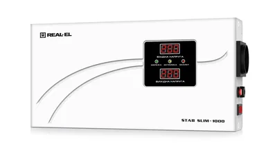 Стабілізатор REAL-EL STAB SLIM-1000, white (EL122400007)