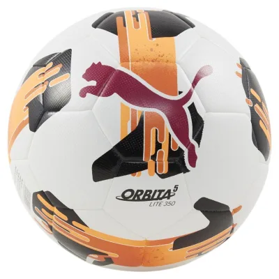 М'яч футбольний Puma Orbita 5 Fusion Lite 350 084332-01 білий, помаранчевий 5 (4067981499984)