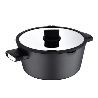 Каструля Bergner Ion, з кришкою 6 л (BG-35802-BK)