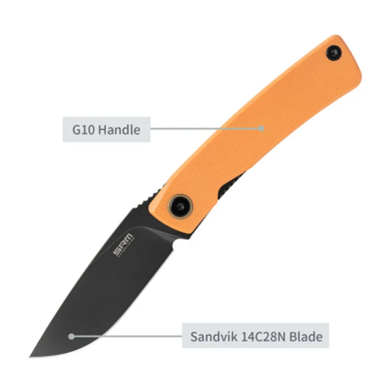 Ніж SRM Air, Orange G10, Black Stonewash (105M-GJ)