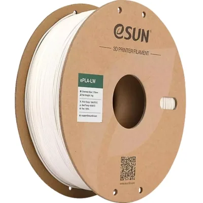 Пластик для 3D-принтера eSUN PLA LW 1,75mm 1kg WHITE (PLA-LW175W1P1)