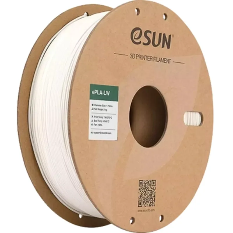 Пластик для 3D-принтера eSUN PLA LW 1,75mm 1kg WHITE (PLA-LW175W1P1)