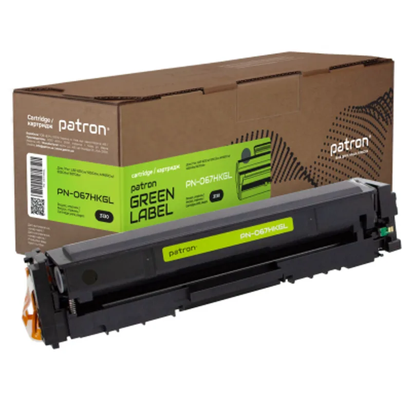Картридж Patron Canon 067H Black Green Label (PN-067HKGL)