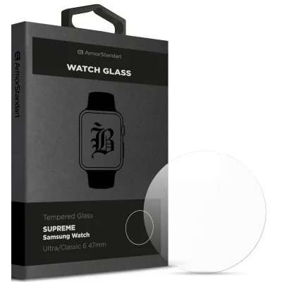 Скло захисне Armorstandart Supreme Black Icon Samsung Watch Ultra / Classic 6 47 mm (ARM84744)