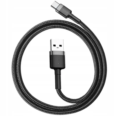 Дата кабель USB 3.1 AM to USB-C 0.5m 3A gray-black Baseus (CATKLF-AG1)