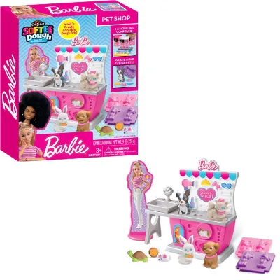 Набір для творчості Cra-Z-Art Barbie Тісто для ліплення , Зоомагазин з формами, набір 10од (34041CRA)