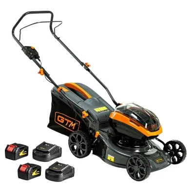 Газонокосарка GTM акумуляторна, 2×18V, 42см, 2×4Ah, ЗП (BLM42_KIT)
