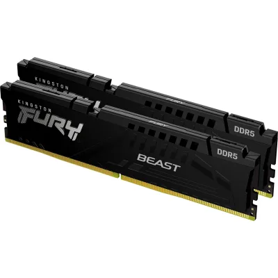 Модуль пам'яті для комп'ютера DDR5 64GB (2x32GB) 6000 MHz Beast EXPO Black Kingston Fury (ex.HyperX) (KF560C36BBE2K2-64)