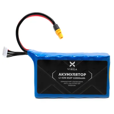 Акумуляторний блок Vinga Li-ion 6S2P 11000mAh з балансувальним дротом (JHY Li-Ion 21700 5500mAh) (V6S2P-11000MAH)