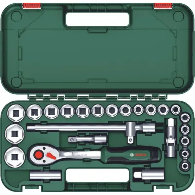 Набір інструментів Bosch торцевих 1/2", 25 шт, з тріскачкою (1.600.A02.Z9F)