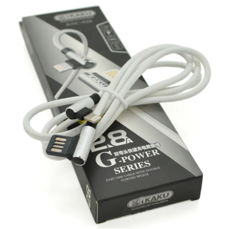 Дата кабель USB 2.0 AM to Lightning 1.0m 2.4A Black iKAKU (KSC-028-B-L)