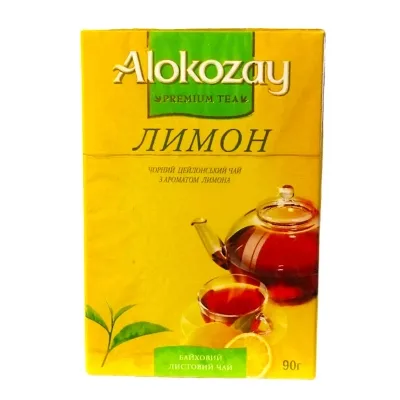 Чай Alokozay чорний листовий з ароматом лимона 90 г (4820229040535)