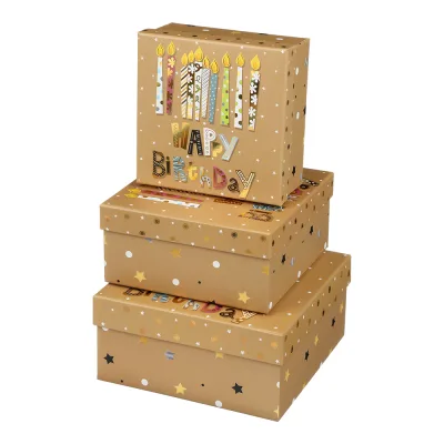 Подарункова коробка Buromax 3 шт тиснення фольгою (BM.23335)