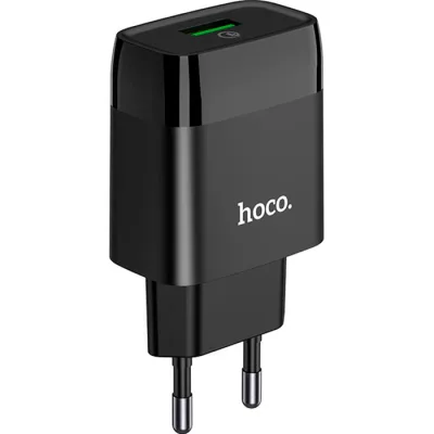 Зарядний пристрій HOCO C72Q Glorious USB QC3.0 18W Black (6931474732507)