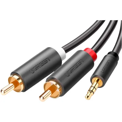 Кабель мультимедійний 3.5mm F to 2xRCA M 1.5m Black Ugreen (10511)