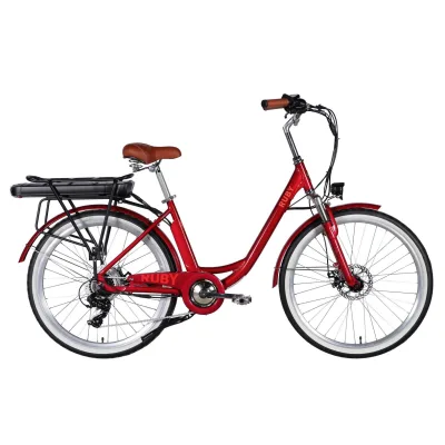 Електровелосипед Dorozhnik 26" eRUBY DD FR рама-17" 48B 15А*г 500Вт 2026 бордовий (ELB-D-26-304)