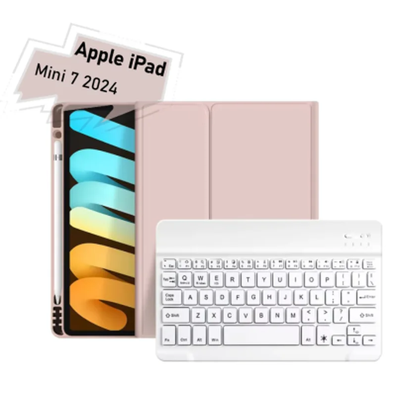 Чохол до планшета BeCover with keyboard Apple iPad Mini 7 2024 Pink (712996)