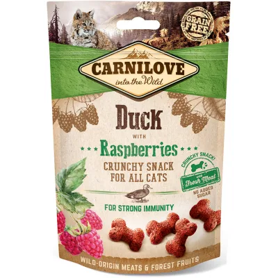 Ласощі для котів Carnilove Crunchy Snack з качкою і малиною 50 г (8595602527199)
