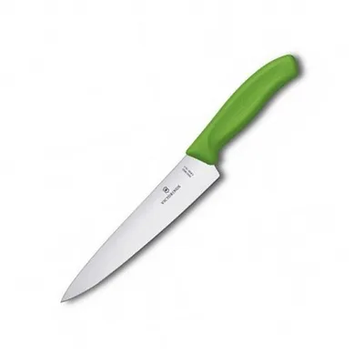 Кухонний ніж Victorinox SwissClassic Carving лезо 19см з зел. ручкою (блістер)