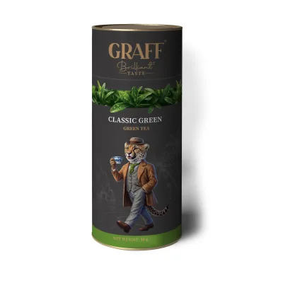 Чай Graff Green Classic Зелений Байховий 80 г (4820279610870)