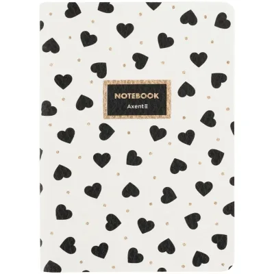 Книга записна Axent A6 Black&White, 60 аркушів клітинка (8711-7-A)