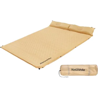 Туристичний килимок Naturehike CNH22DZ013 двомісний з подушкою 30 мм Yellow (6975641889601)