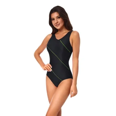 Купальник Aqua Speed Sophie 441-01 чорний, зелений 50 (5908217624680)