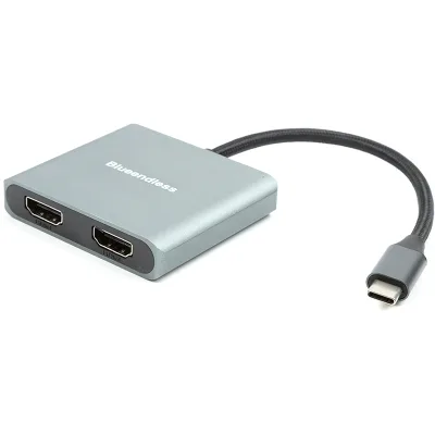 Адаптер USB Type-C to 2x HDMI, 4K, 60Hz PowerPlant (CA913831)