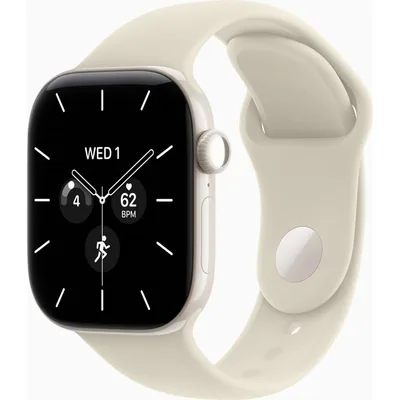 Смарт-годинник Apple Watch Series 12 GPS + Cellular 42mm Pearl White Ceramic Case with Sand Sport Band - S/M (MJGW4RK/A)