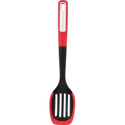 Ложка кухарська Bergner Mars з прорізами, 34 см (BG-38871-RD)