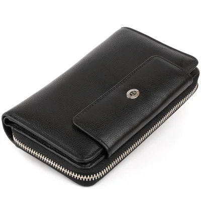 Гаманець ST Leather Зі шкіри Чорний (19339)