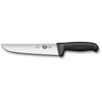 Кухонний ніж Victorinox Fibrox Butcher лезо 20см з чорн-черв. ручкою Dual Grip