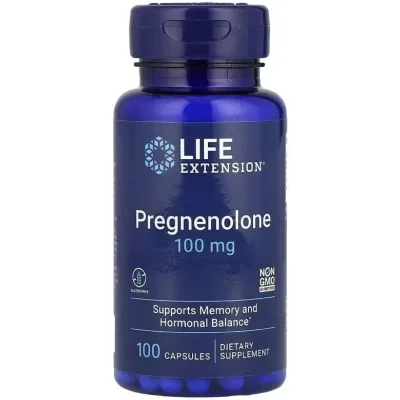 Вітамінно-мінеральний комплекс Life Extension Прегненолон, 100 мг, Pregnenolone, 100 капсул (LEX-70010)
